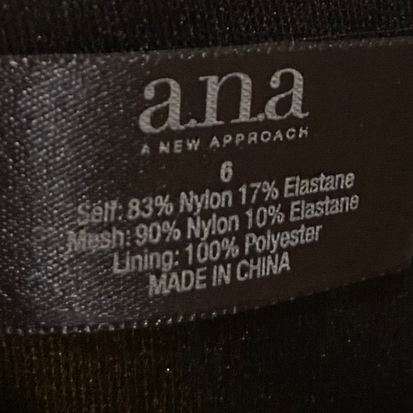 ⭐️ 5/$25 a.n.a. black and floral one-piece swimsuit mesh cutouts size 6 - Picture 6 of 7